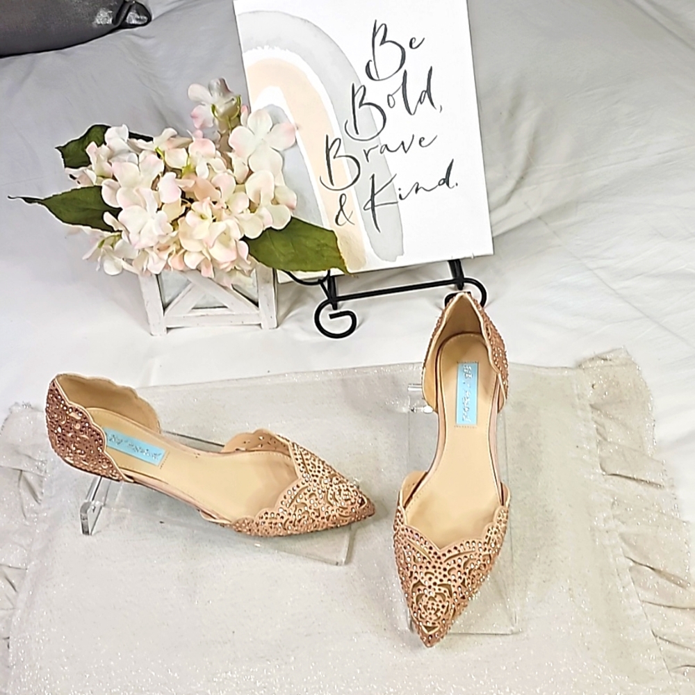 Betsy Johnson Ballerina Flats Elegant Wear Office Wear Career Wedding - Picture 15 of 15